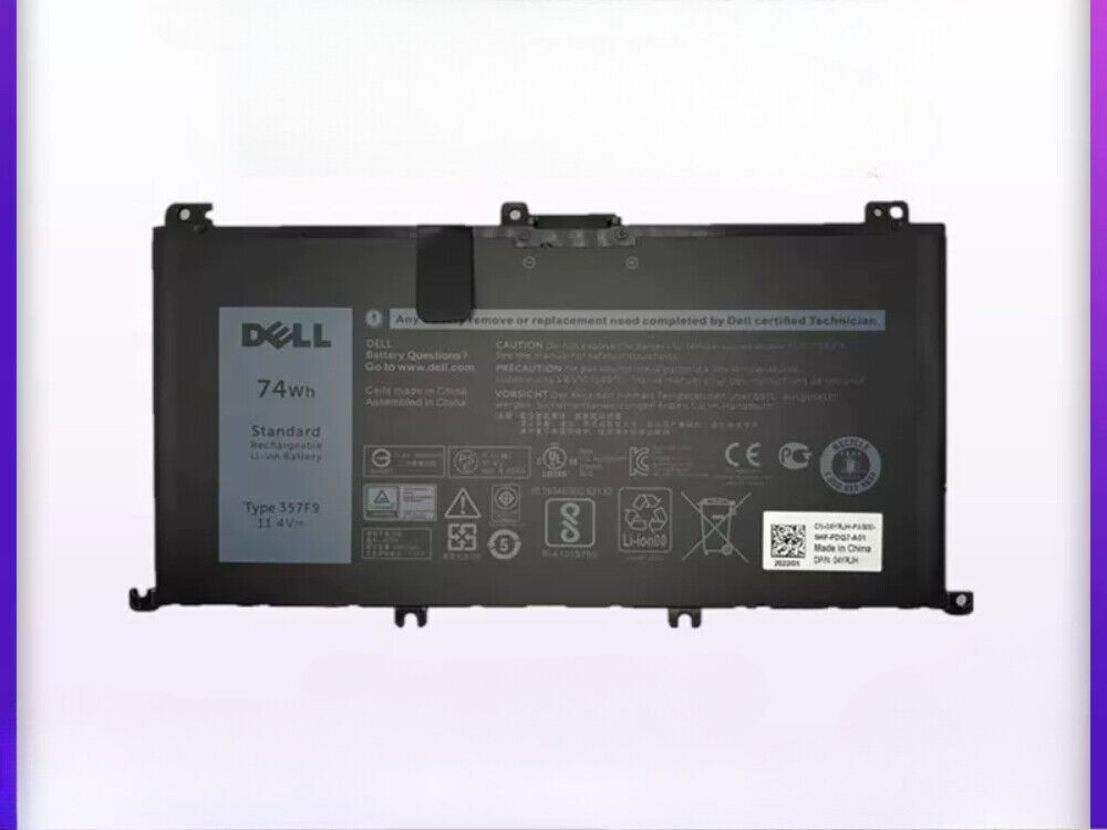 PIN LAPTOP DELL dùng cho DELL Inspiron 15-5000 5576 5577, 15-7000 7557 7559 7566 7567 7759, 74WH 357F9 7559 357F9 74WH  – 6 CELL - ZIN