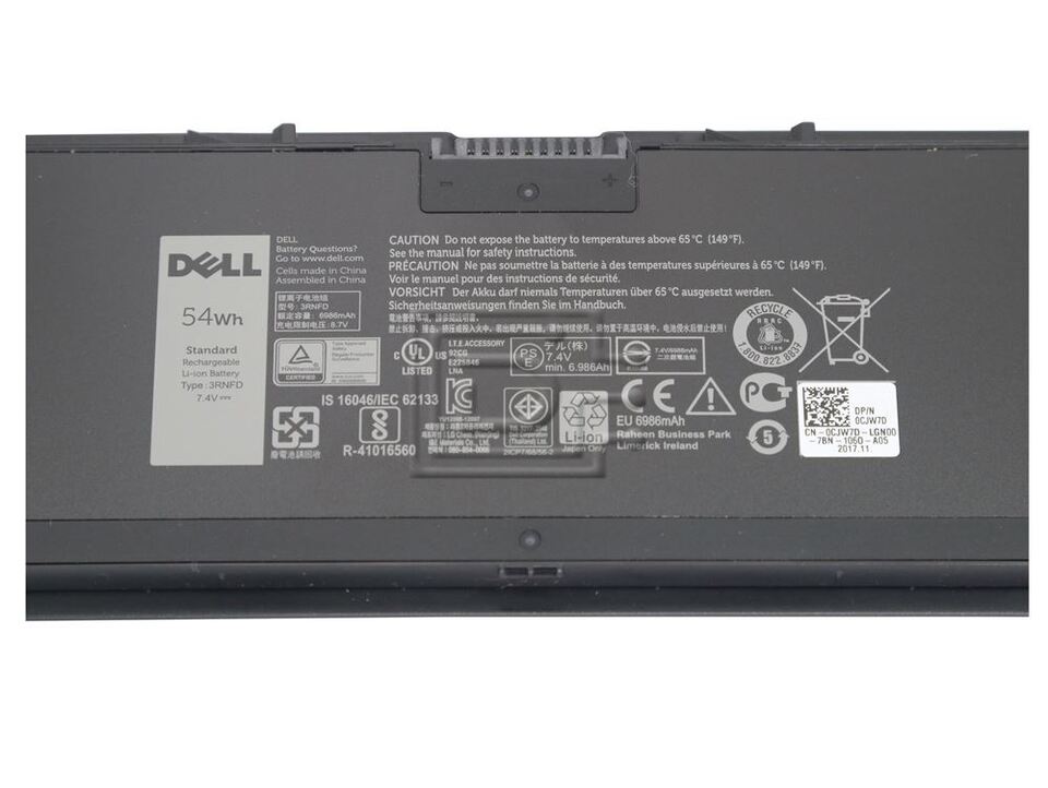 Pin Laptop Dell dùng cho Dell Latitude E7440 E7450, 3RNFD 34GKR F38HT T19VW PFXCR G0G2M 909H5 E7440 54WH 3RNFD – 4 CELL *ko kén Wh* - ZIN