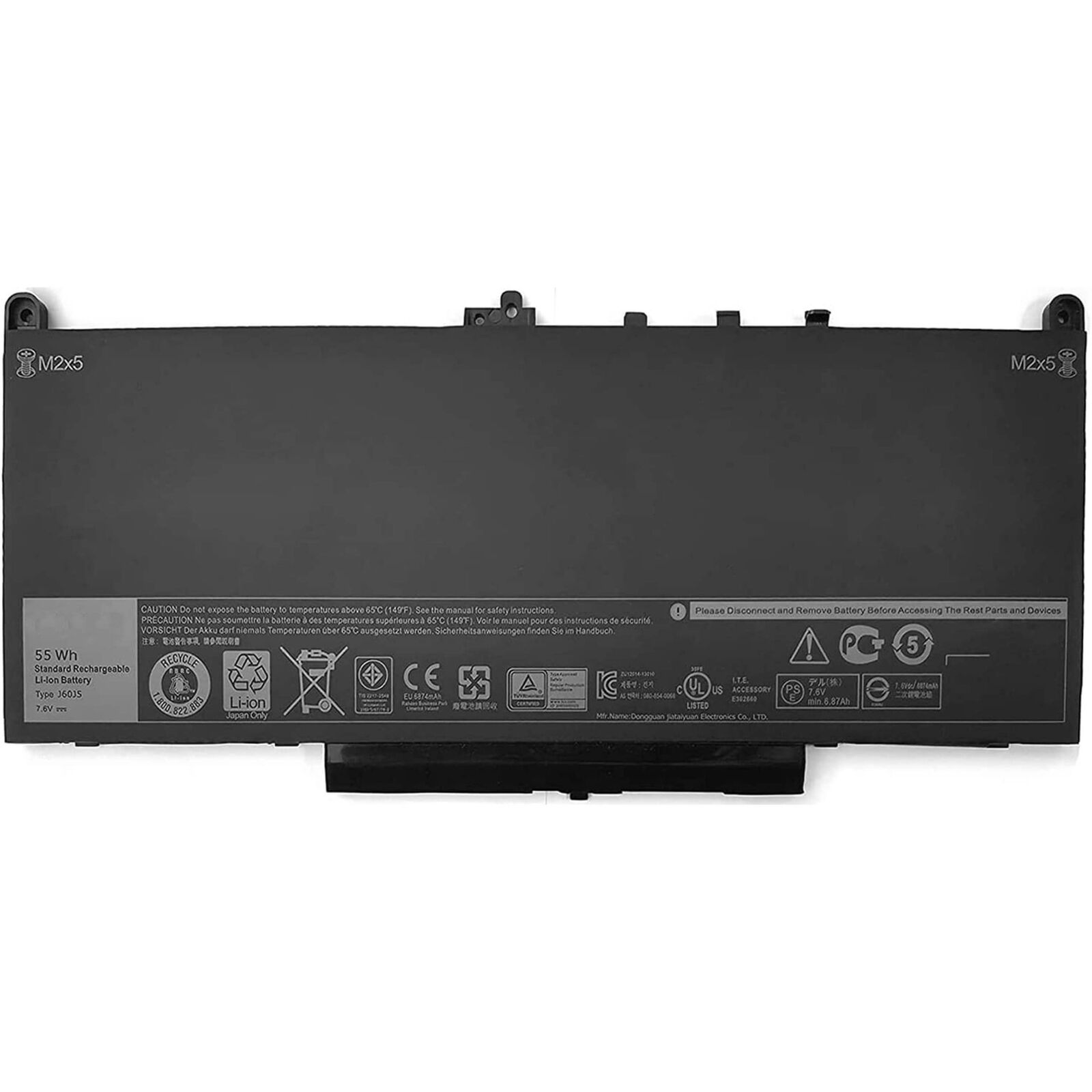 Pin Laptop Dell dùng cho Dell Latitude E7470, J60J5 MC34Y 242WD GG4FM E7470 J60J5 DÀI 55WH – 4 CELL - ZIN 