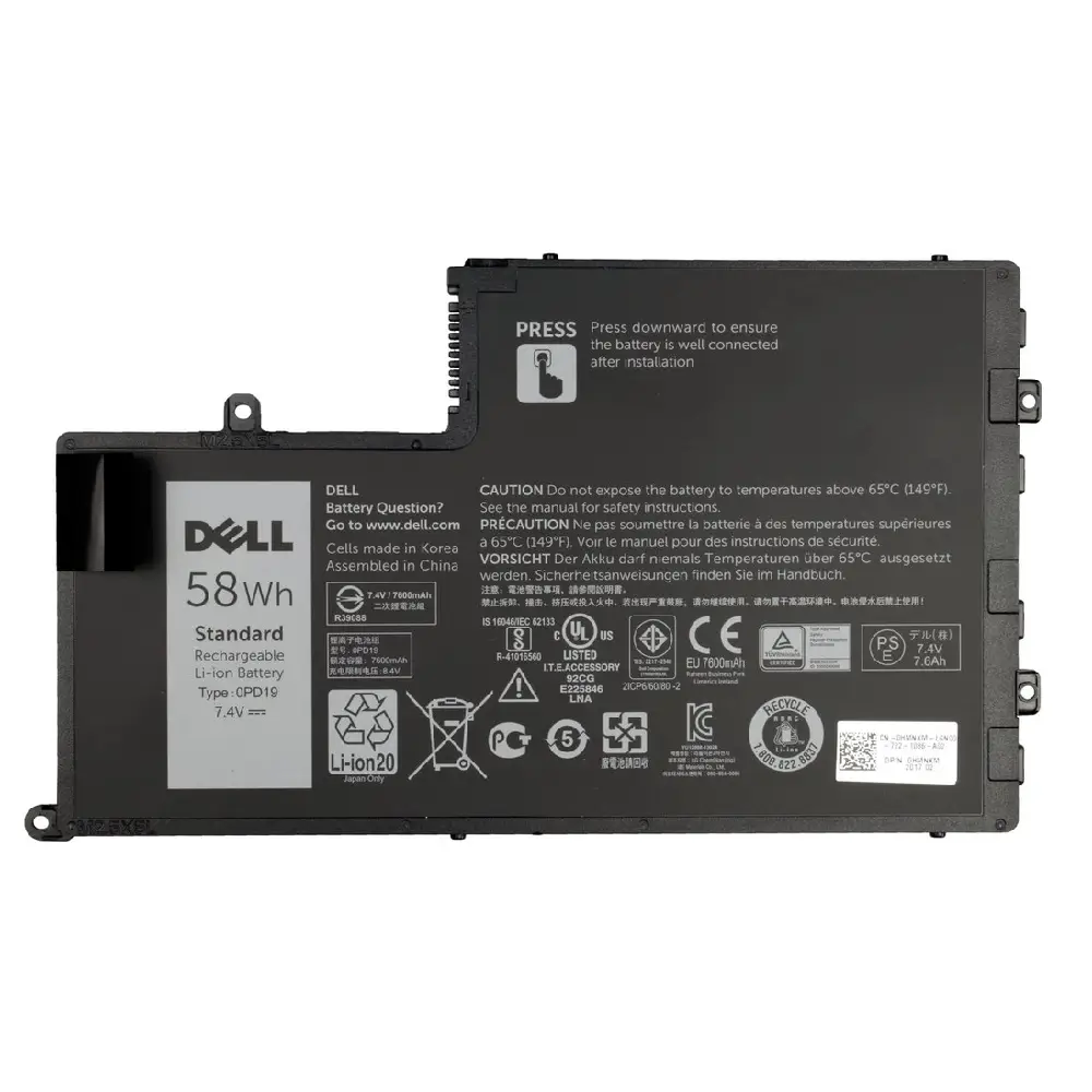 PIN LAPTOP DELL dùng cho DELL Inspiron 14-5442 5447 5448, 15-5542 5545 5547 5548 5557, Latitude 3450 3550, 0PD19 TRHFF LATITUDE 3450 0PD19 58WH – 4 CELL *KO KÉN* - ZIN